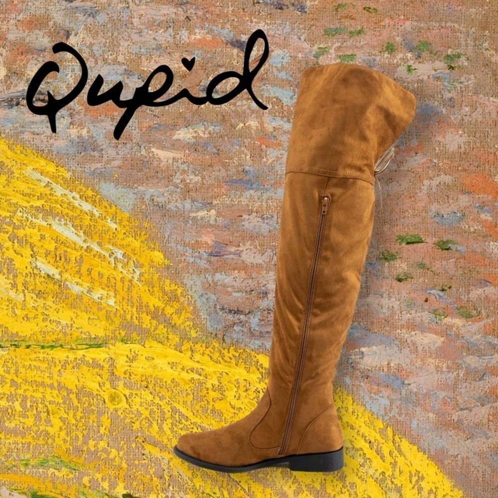 NIB Qupid "Zion" Coffee Knee High Boots 6 7